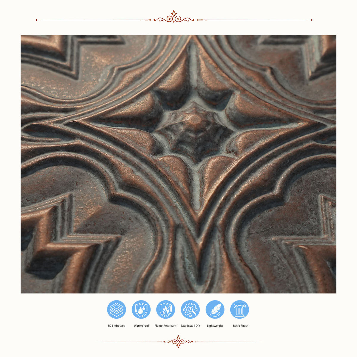PAINTSDECOR PL36 Weathered copper ceiling tiles