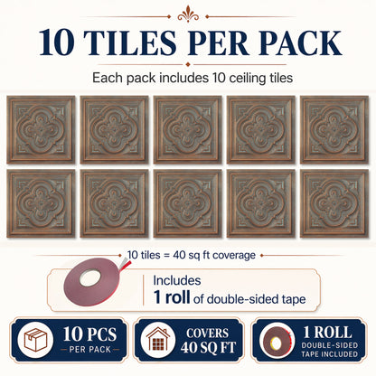 PAINTSDECOR PL36 Weathered copper ceiling tiles