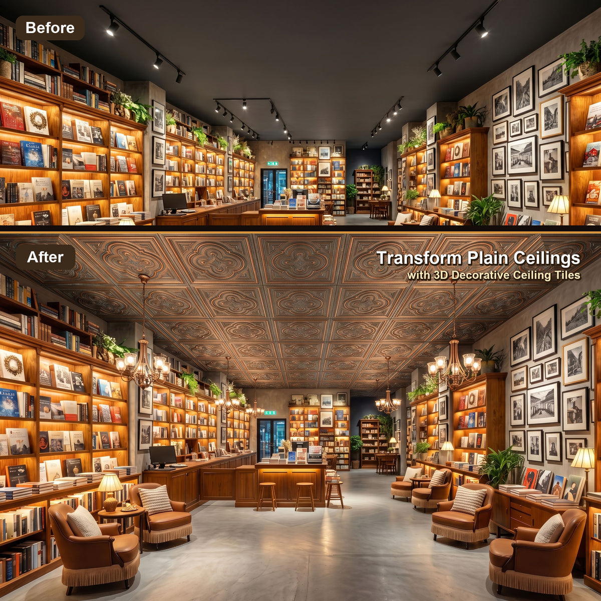 PAINTSDECOR PL36 Weathered copper ceiling tiles