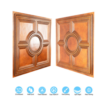 10tiles/lot Aged Decorative Ceiling Panels for Rustic Inns, Guesthouses and Boutique Hotels PL37
