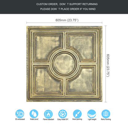 10tiles/lot 3D Embossed Ceiling Tiles for Beautiful Dining Rooms, Bars and Café Interiors PL37