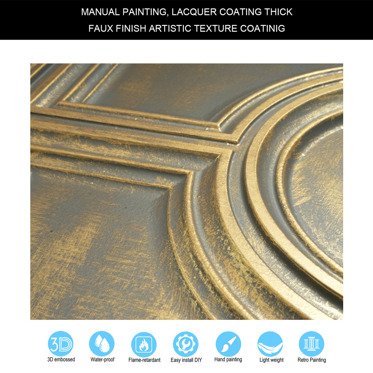 PAINTSDECOR PL37 Ancient gold ceiling tiles