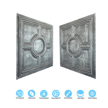 10tiles/lot Decorative Ceiling Tiles for Luxury Hotels, Villas, Salons and High-End Interiors PL37