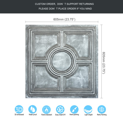 10tiles/lot Decorative Ceiling Tiles for Luxury Hotels, Villas, Salons and High-End Interiors PL37
