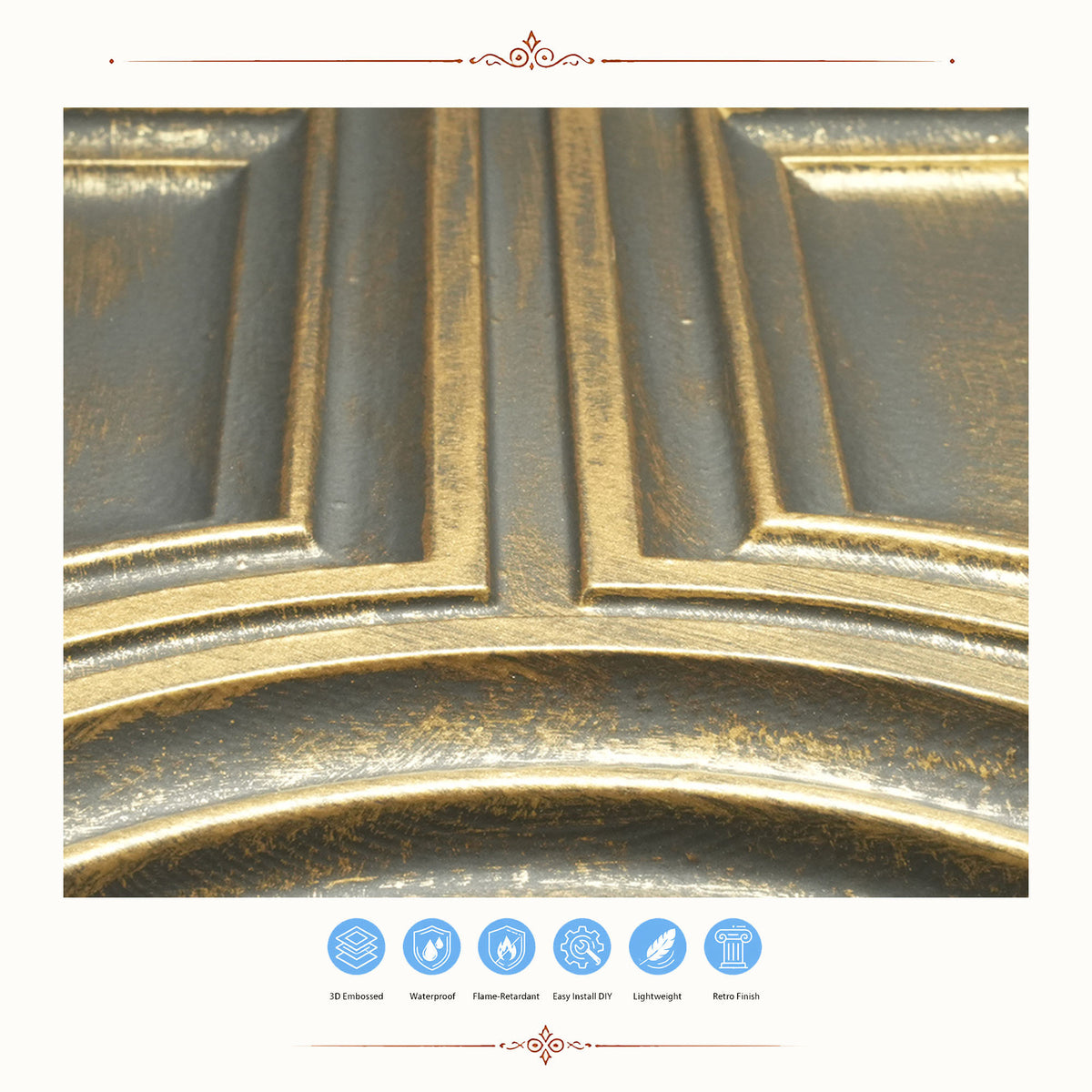 PAINTSDECOR PL37 Ancient gold ceiling tiles