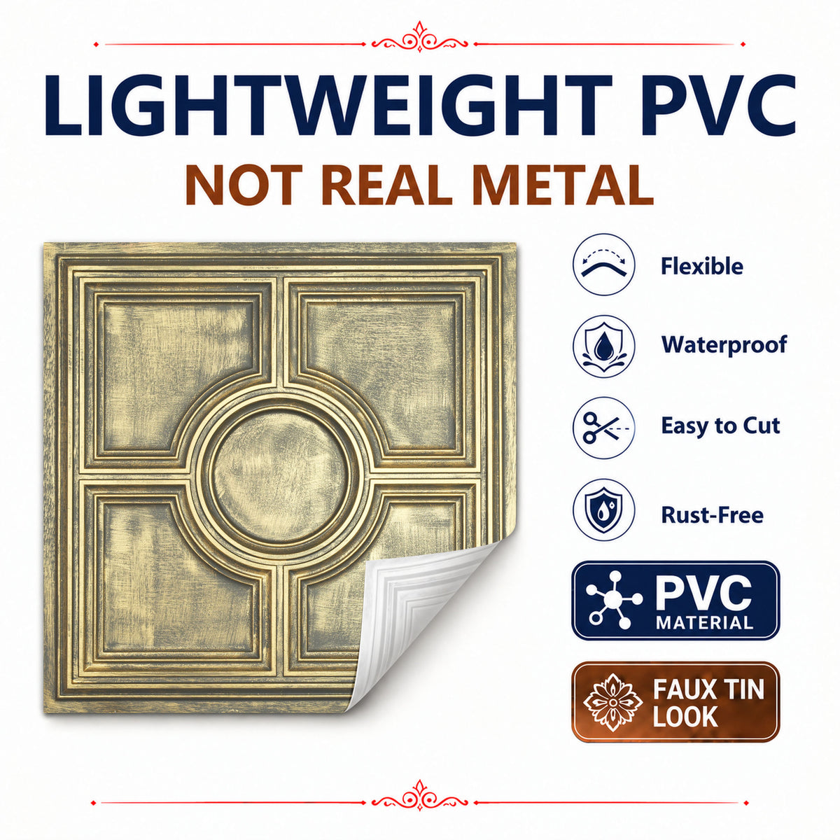 PAINTSDECOR PL37 Ancient gold ceiling tiles