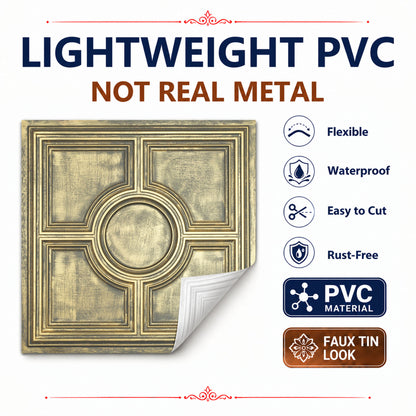 PAINTSDECOR PL37 Ancient gold ceiling tiles