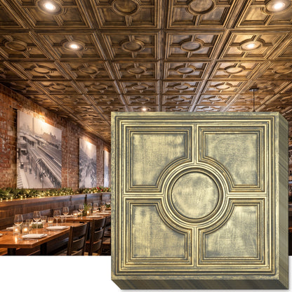 PAINTSDECOR PL37 Ancient gold ceiling tiles
