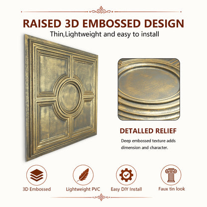 PAINTSDECOR PL37 Ancient gold ceiling tiles