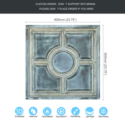 10tiles/lot 3D Embossed Ceiling Tiles for Beautiful Dining Rooms, Bars and Café Interiors PL37