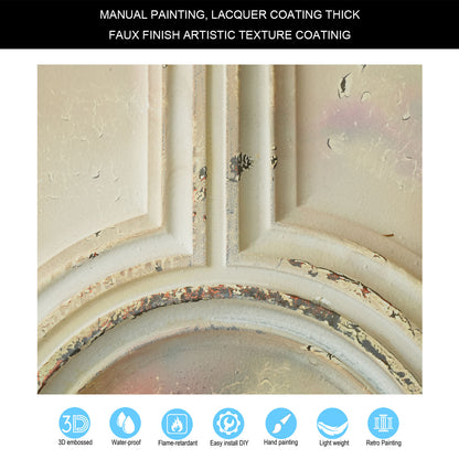 PAINTSDECOR PL37 Distress crack multicolor white ceiling tiles