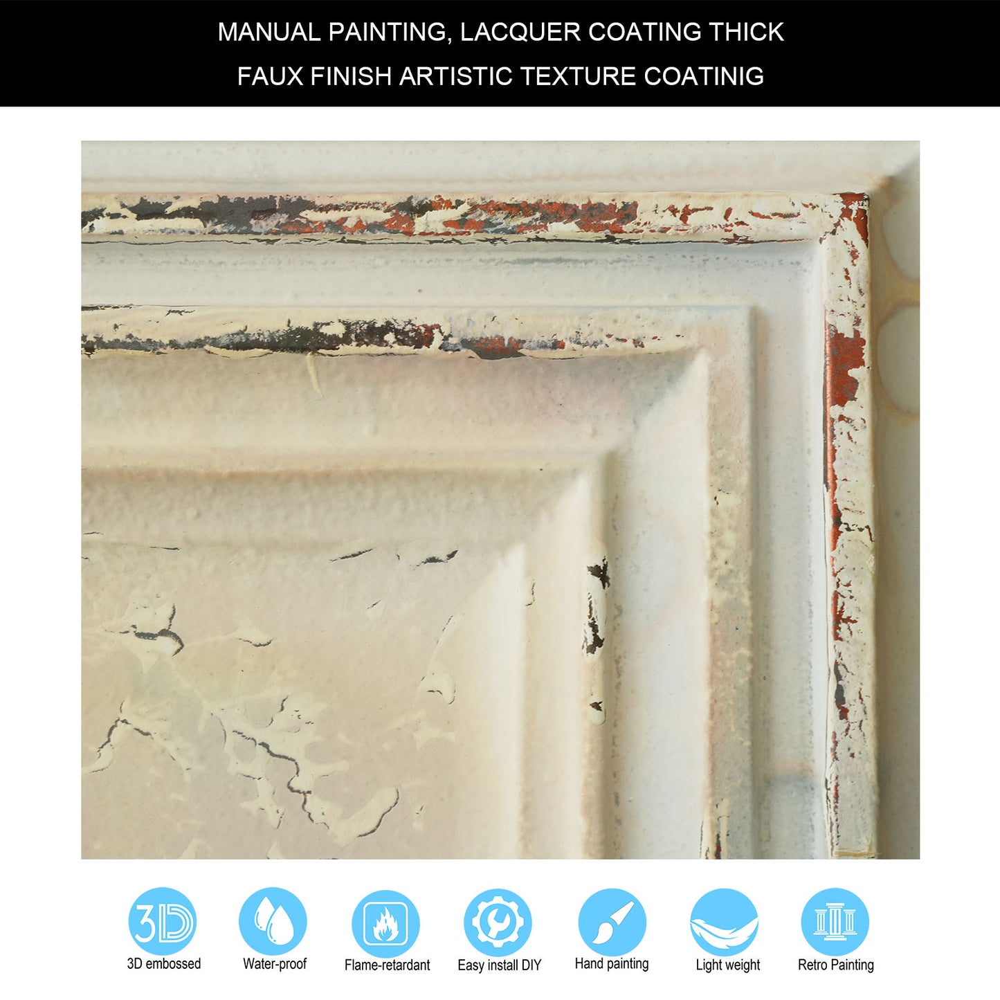 10tiles/lot Vintage Decorative Panels for Coffee Shops, Bookstores and Cozy Boutique Interiors PL37