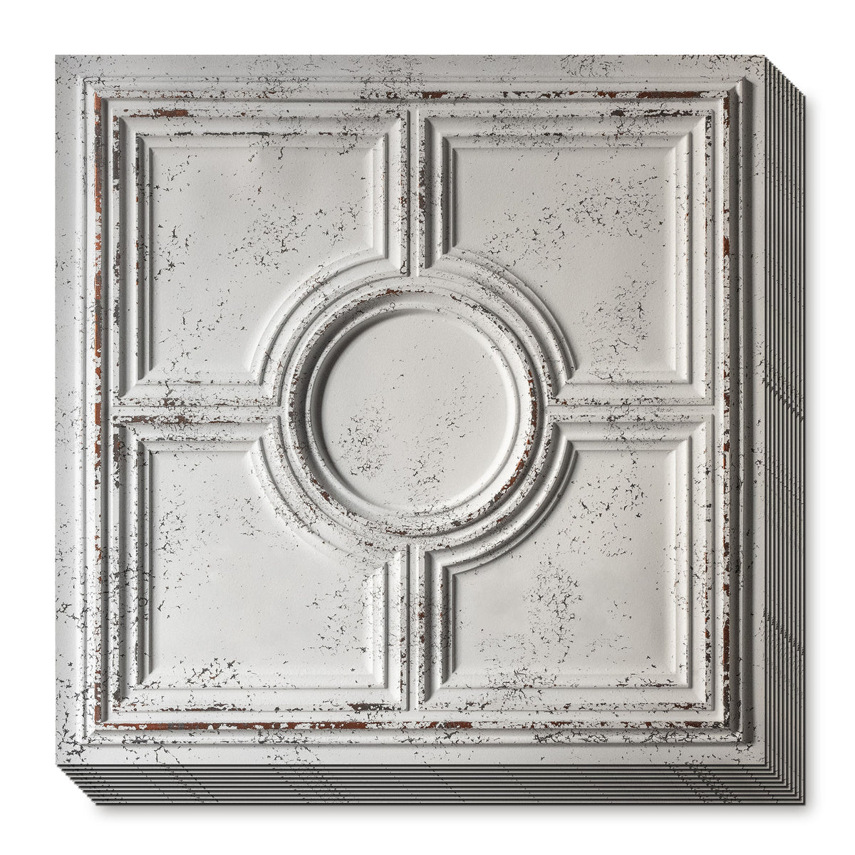 PAINTSDECOR PL37 Distress crack white black ceiling tiles