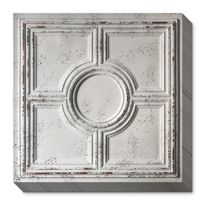 PAINTSDECOR PL37 Distress crack white black ceiling tiles