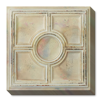 PAINTSDECOR PL37 Distress crack multicolor white ceiling tiles