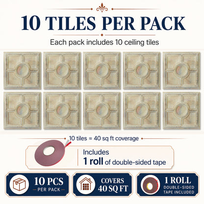 PAINTSDECOR PL37 Distress crack multicolor white ceiling tiles