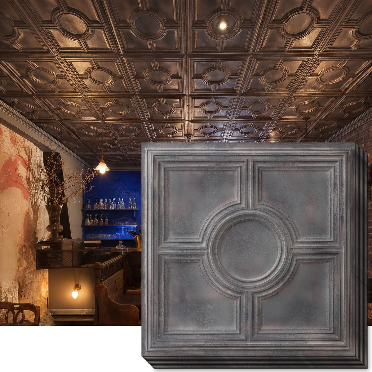 PAINTSDECOR PL37 Driftwood ceiling tiles
