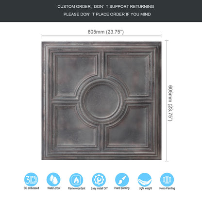 10tiles/lot Decorative Ceiling Tiles for Luxury Hotels, Villas, Salons and High-End Interiors PL37