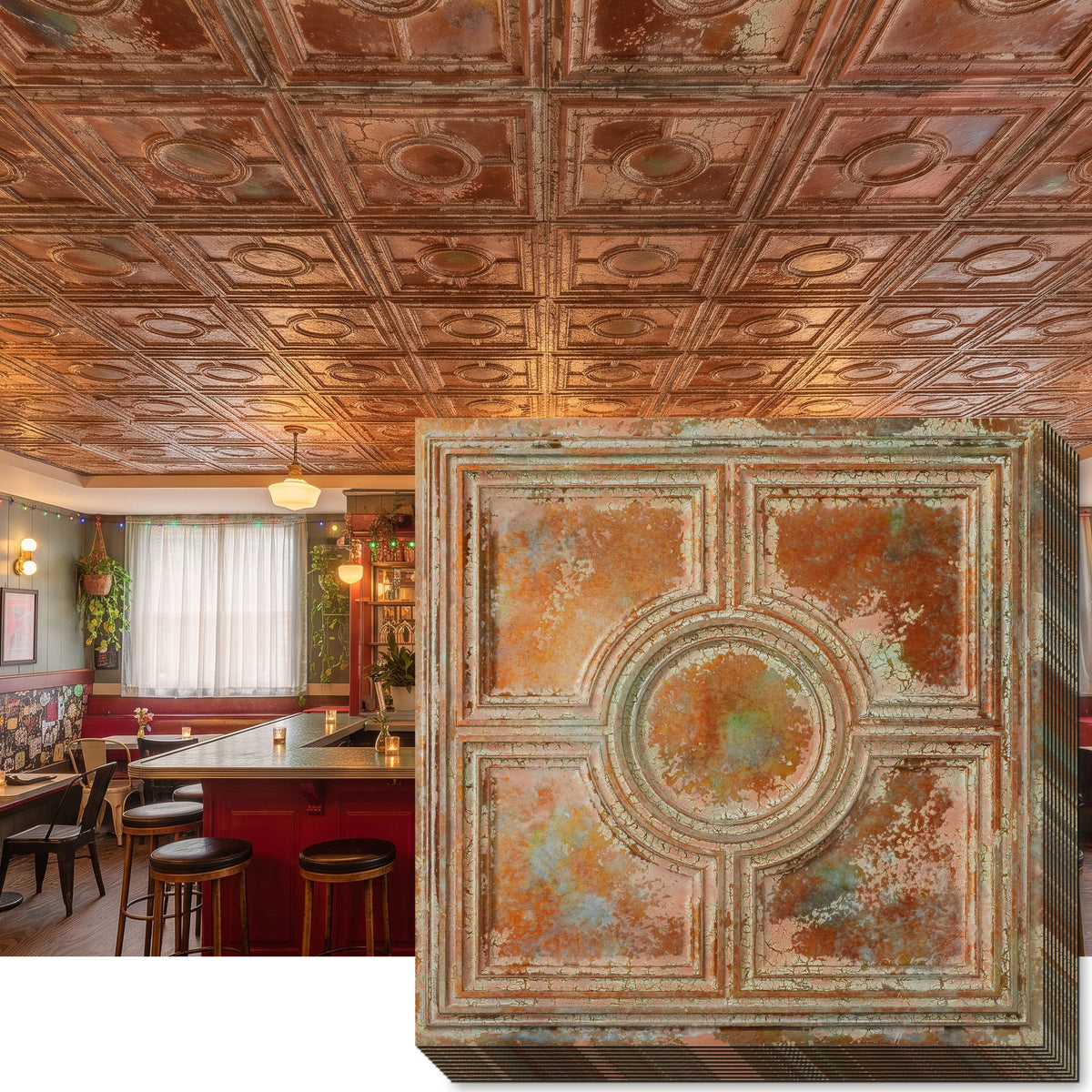 PAINTSDECOR PL37 Palazzo Clay ceiling tiles