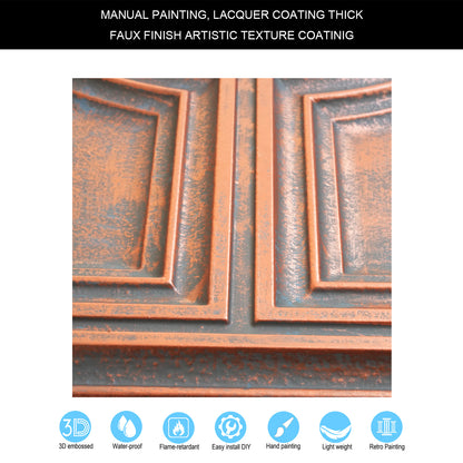 PAINTSDECOR PL37 Rustic copper ceiling tiles