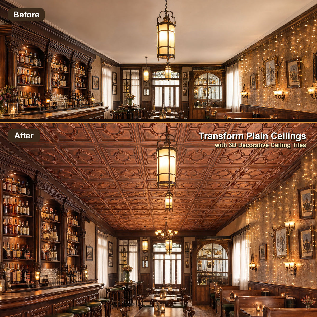 PAINTSDECOR PL37 Rustic copper ceiling tiles