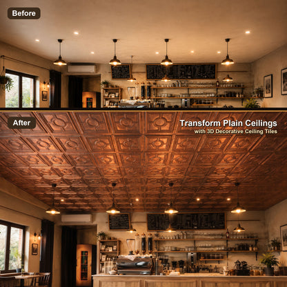 PAINTSDECOR PL37 Rustic copper ceiling tiles