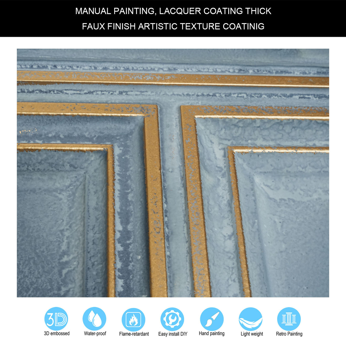 PAINTSDECOR PL37 Smoked gold ceiling tiles