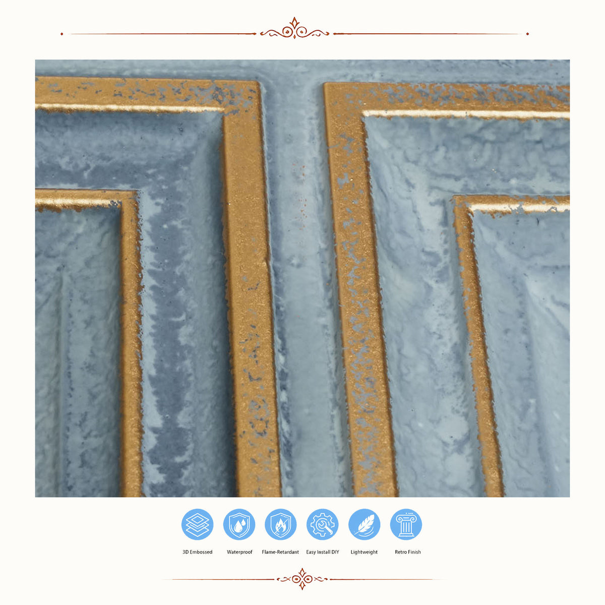 PAINTSDECOR PL37 Smoked gold ceiling tiles
