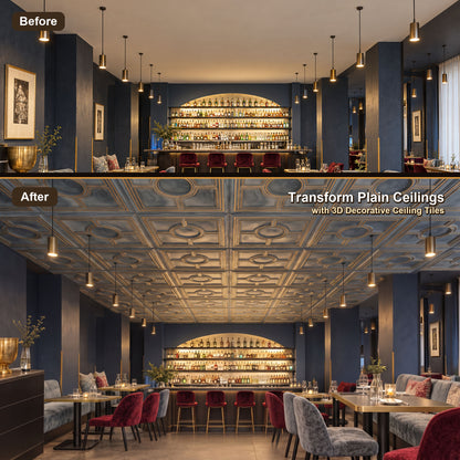 PAINTSDECOR PL37 Smoked gold ceiling tiles