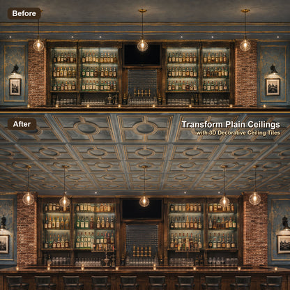 PAINTSDECOR PL37 Smoked gold ceiling tiles