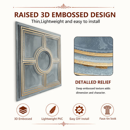 PAINTSDECOR PL37 Smoked gold ceiling tiles