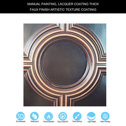 PAINTSDECOR PL37 Traditional copper ceiling tiles