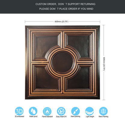 10tiles/lot Metallic Ceiling Tiles for Stylish Bars, Clubs, Restaurants and Social Spaces PL37