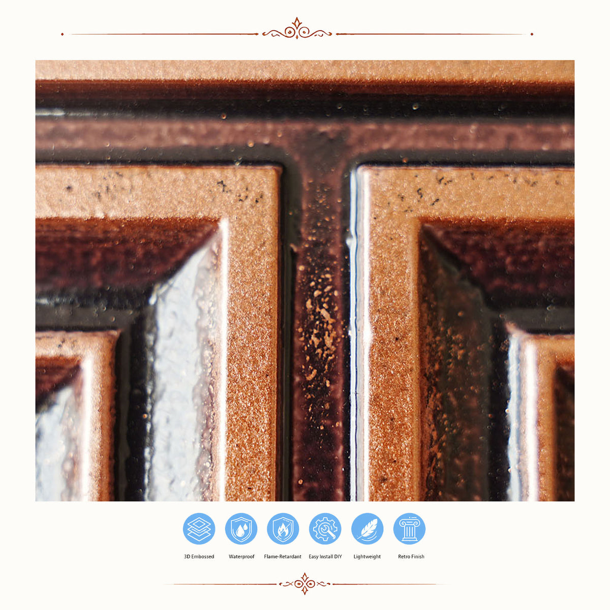 PAINTSDECOR PL37 Traditional copper ceiling tiles