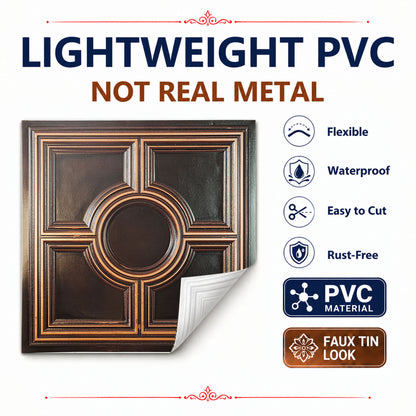 PAINTSDECOR PL37 Traditional copper ceiling tiles