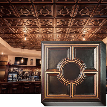PAINTSDECOR PL37 Traditional copper ceiling tiles