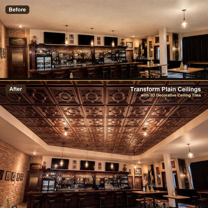 PAINTSDECOR PL37 Traditional copper ceiling tiles