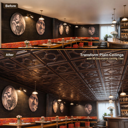PAINTSDECOR PL37 Traditional copper ceiling tiles