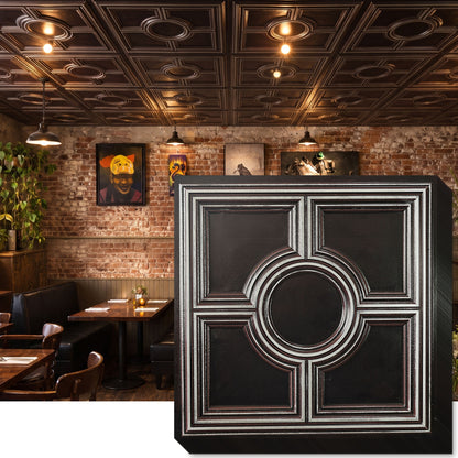 PAINTSDECOR PL37 Traditional silver ceiling tiles