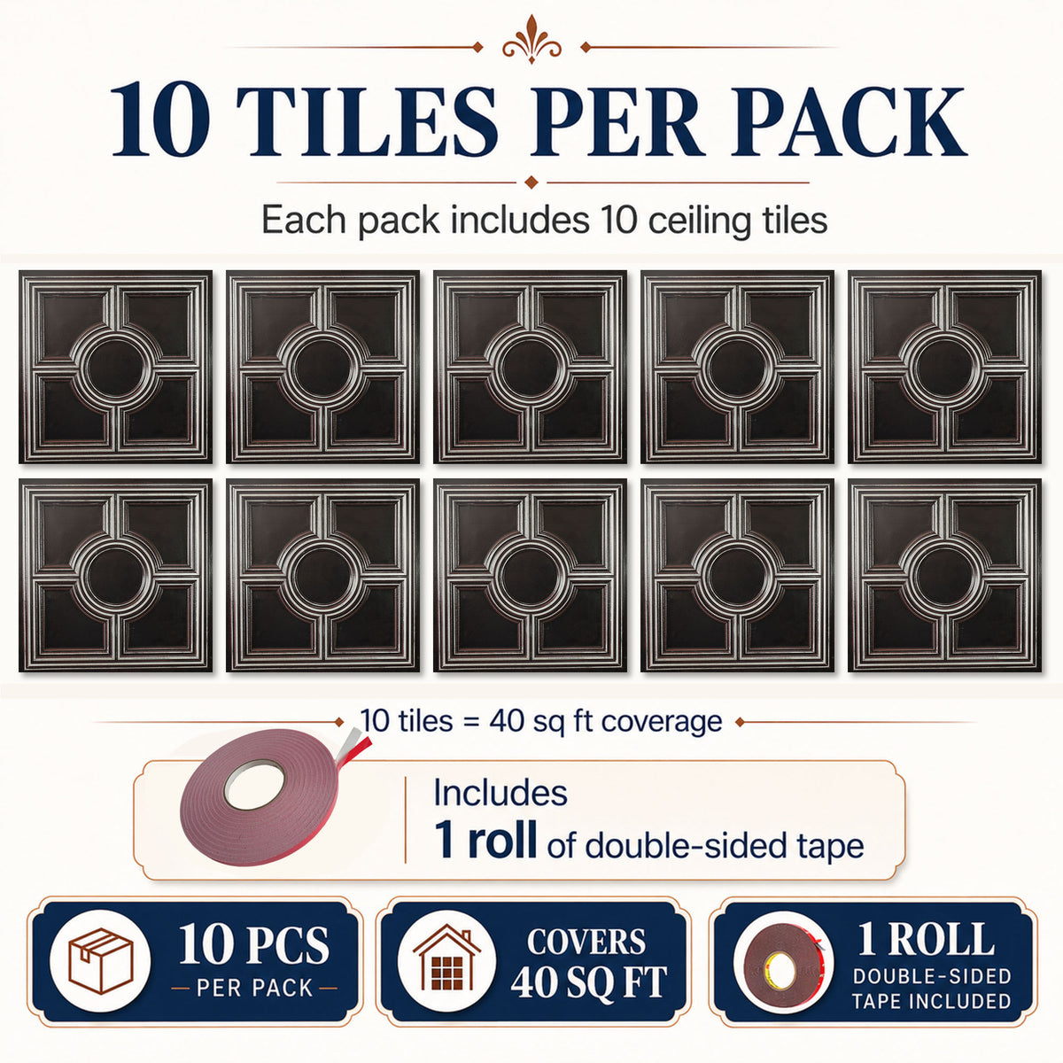 PAINTSDECOR PL37 Traditional silver ceiling tiles