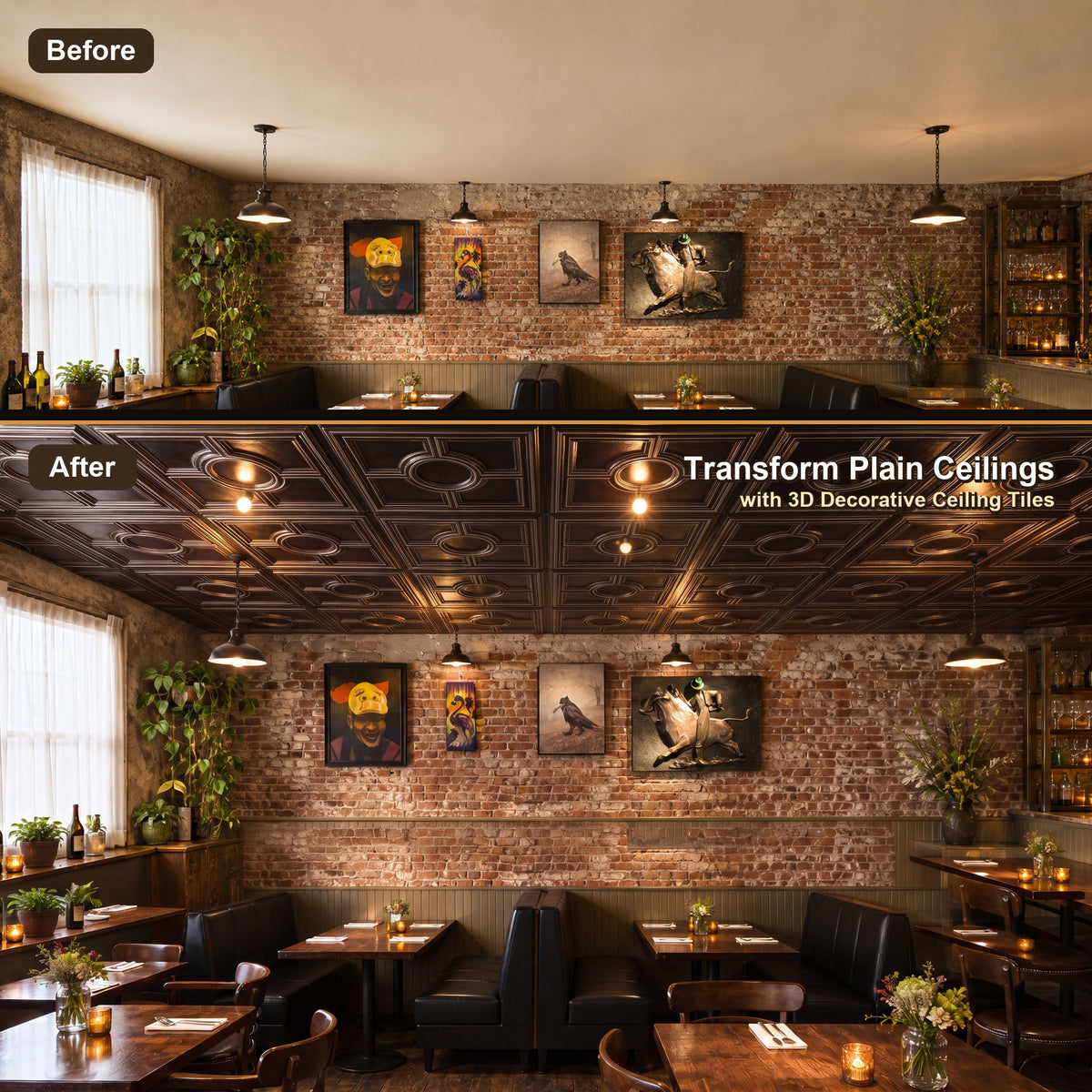 PAINTSDECOR PL37 Traditional silver ceiling tiles