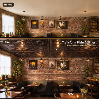 PAINTSDECOR PL37 Traditional silver ceiling tiles