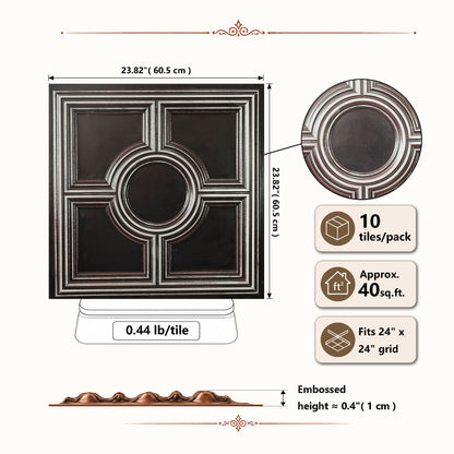 PAINTSDECOR PL37 Traditional silver ceiling tiles
