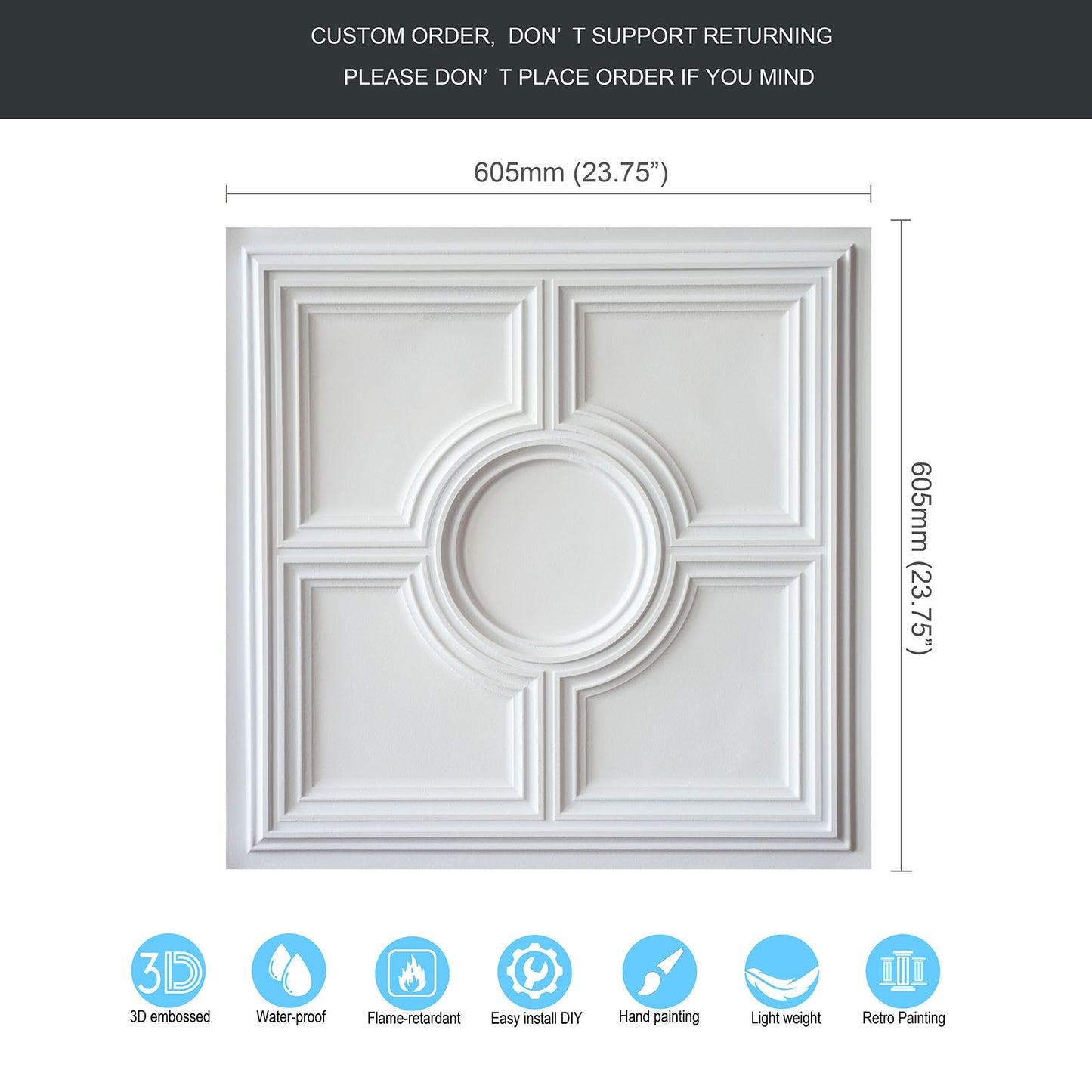 10tiles/lot Vintage Decorative Panels for Coffee Shops, Bookstores and Cozy Boutique Interiors PL37