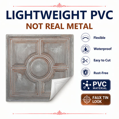 PAINTSDECOR PL37 Weathered Iron ceiling tiles