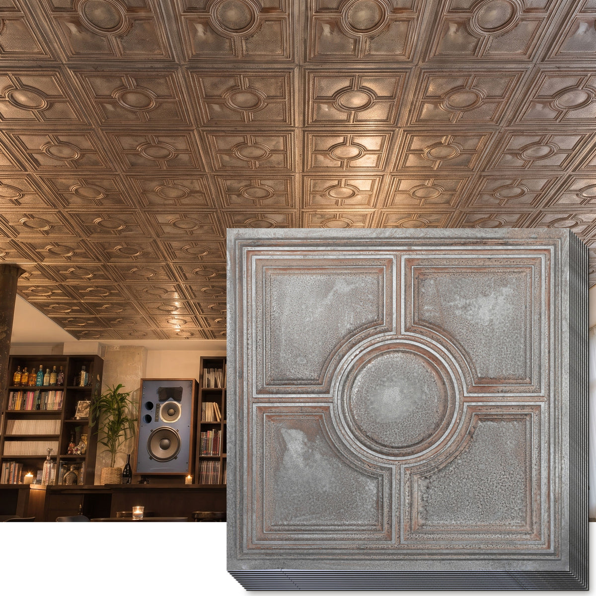 PAINTSDECOR PL37 Weathered Iron ceiling tiles
