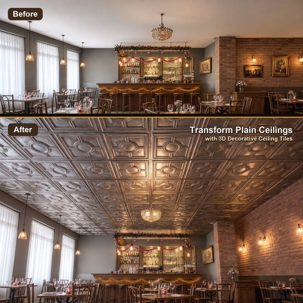 PAINTSDECOR PL37 Weathered Iron ceiling tiles