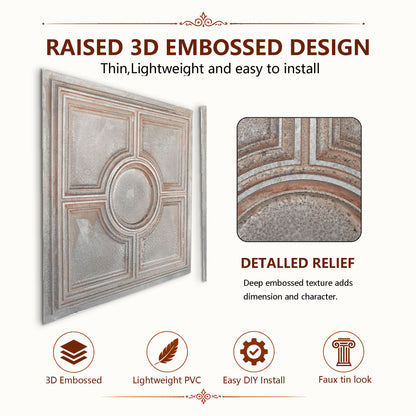 PAINTSDECOR PL37 Weathered Iron ceiling tiles