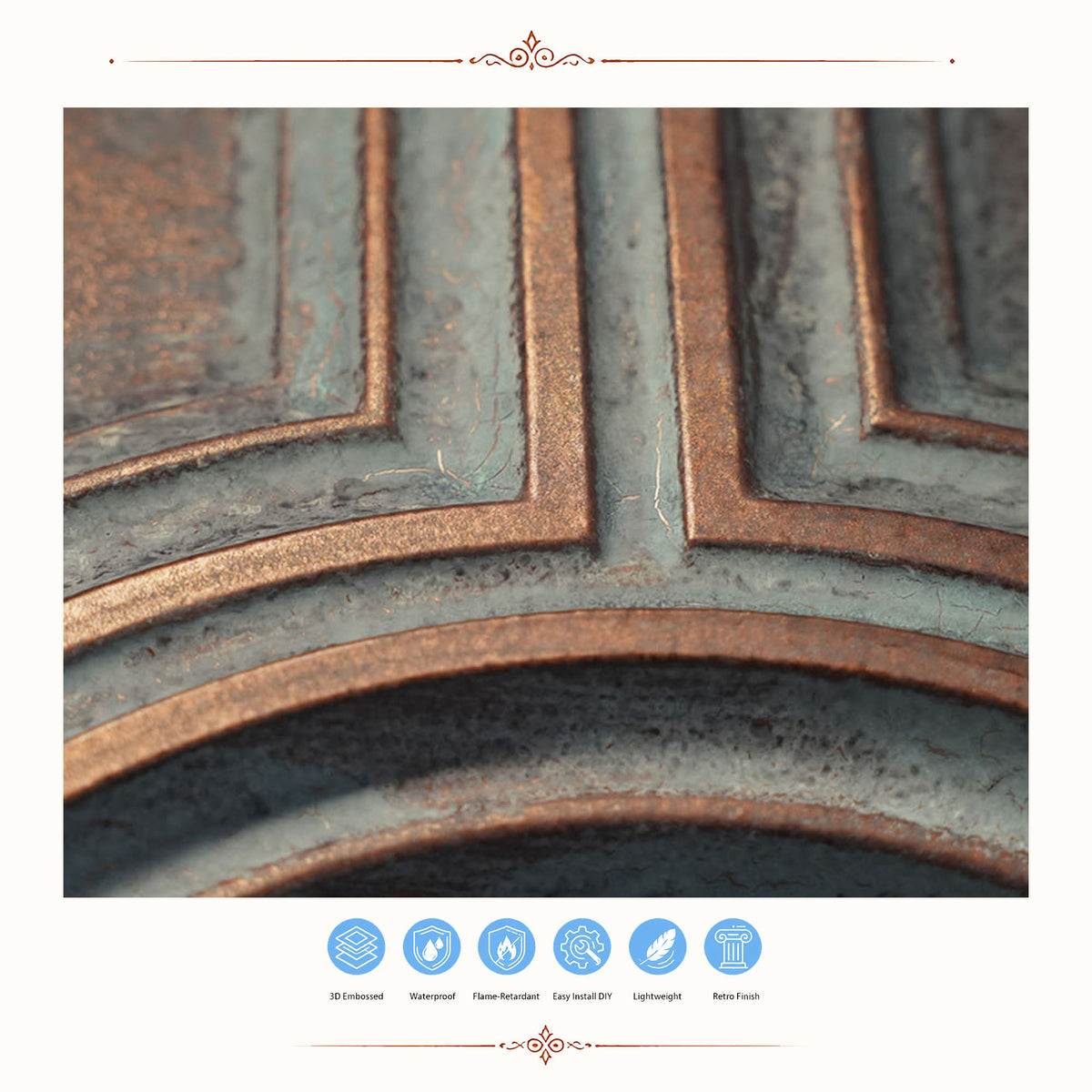 PAINTSDECOR PL37 Weathered copper ceiling tiles