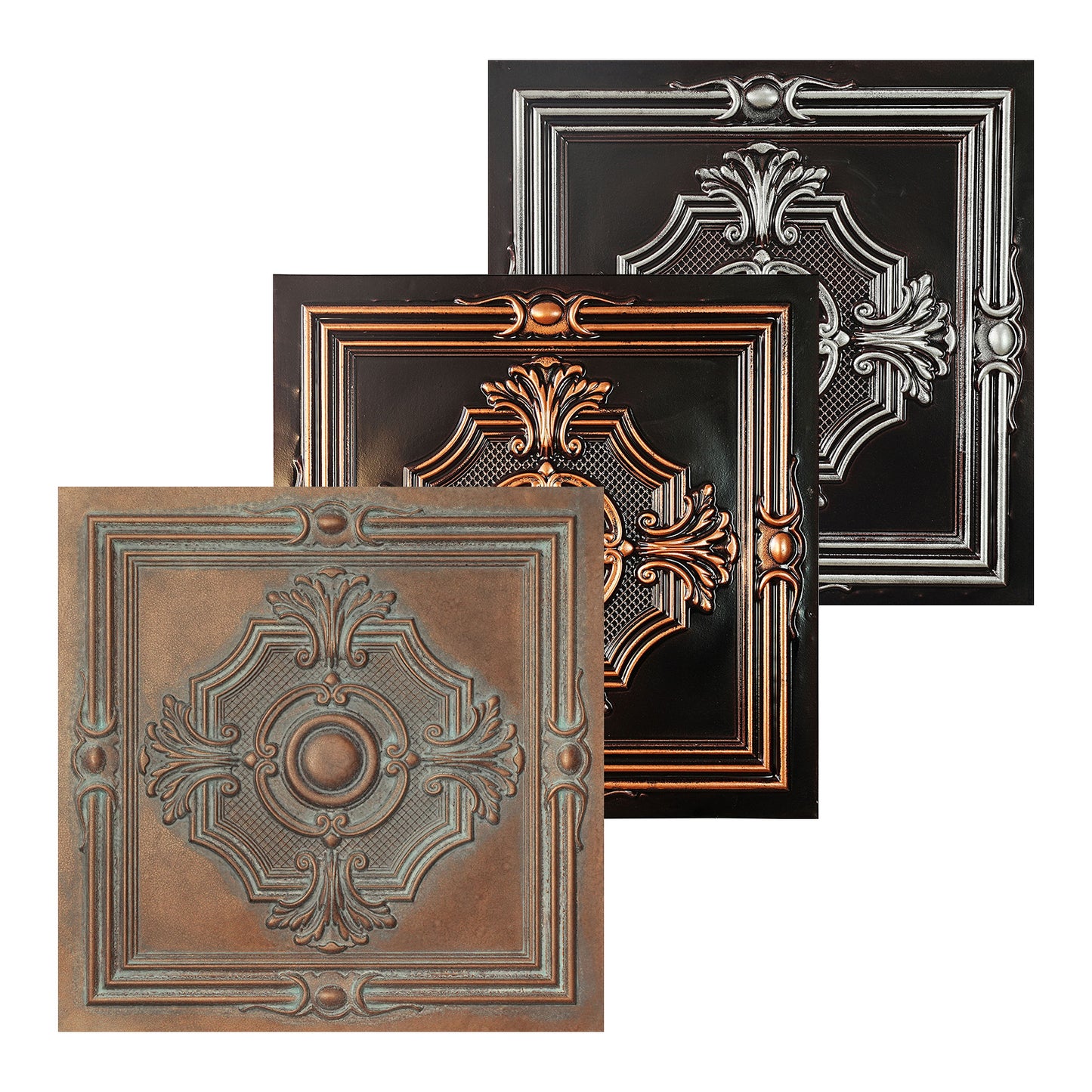 10tiles/lot Faux Tin Ceiling Panels for High-End Restaurants, Coffee Bars and Luxury Apartments PL38